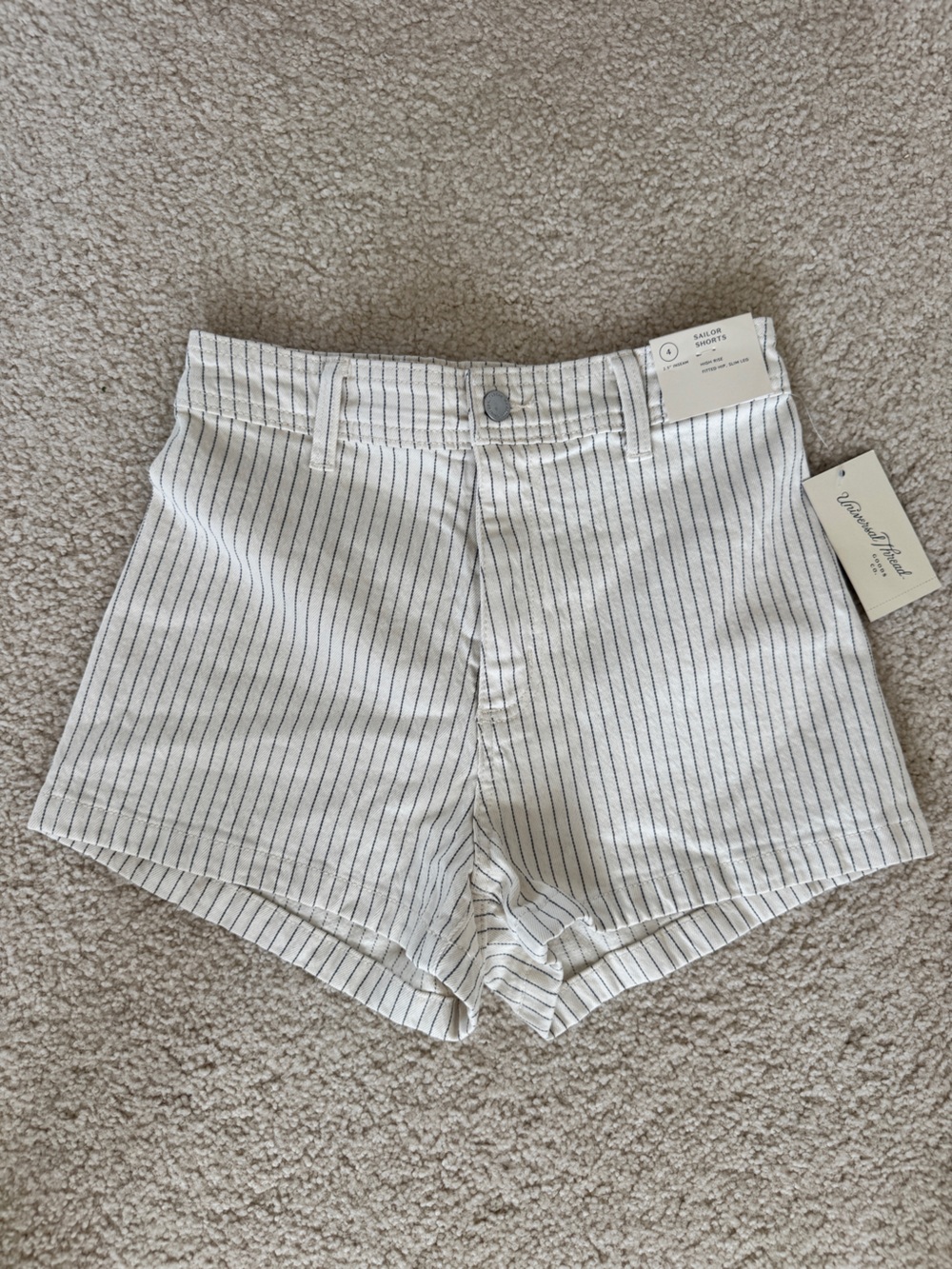 Universal Thread White Pinstripe High Waist Women’s Shorts